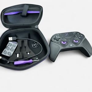 Black and Purple Wireless Game Controller